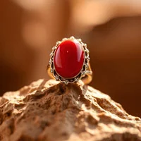 Natural red coral gemstone symbolizing strength, courage, and vitality