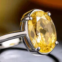 Radiant yellow sapphire gemstone symbolizing prosperity and wisdom